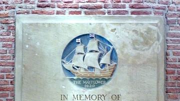 Mayflower Plaque in Leiden