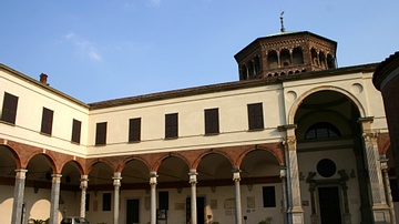 Sant'Ambrogio Basilica Colonnades by Bramante