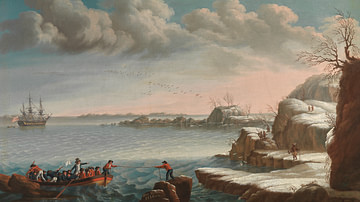 Landing of the Pilgrims by Michele Felice Cornè