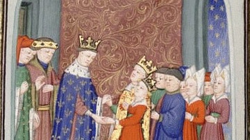 Philip VI of France with David II of Scotland and Queen Joan