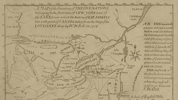 Map of the Five Nations, 1730 CE