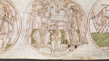 Guthlac Receiving the Tonsure at Repton Abbey