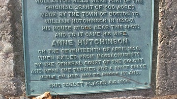 Anne Hutchinson Plaque