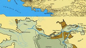 Maps of Boeotia, Lake Copais, Gla & Orchomenos