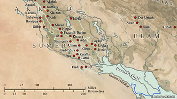 Map of Sumer