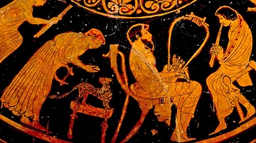 Red-Figure Hydria Music Lesson