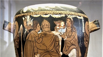 Red-Figure Vase Depicting Wedding Preparations
