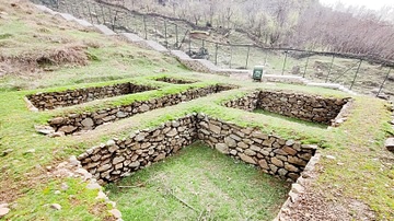 Rooms in the Harwan Monastery Complex