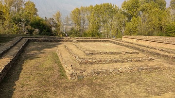 Stupa at Harwan Monastery, Kashmir