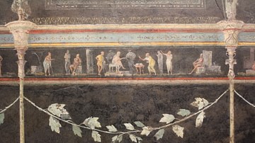 Roman Fresco, Villa of the Farnesina, Rome