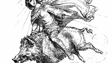 Freyr on his Boar