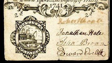Massachusetts Two Shilling Bill, 1741 CE