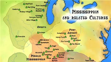 Map of Mississippian Cultures