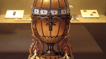 Madonna-Lily Clock Egg by Fabergé
