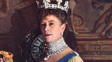 Queen Mary Wearing the Cullinan Diamonds