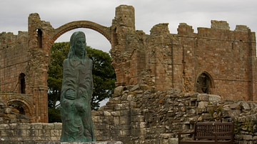 Saint Cuthbert at Lindisfarne
