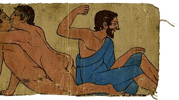 Lovers Fresco from the Tomb of the Chariots