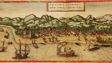 The Port of Calicut in 1572