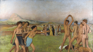 Young Spartans Exercising by Degas