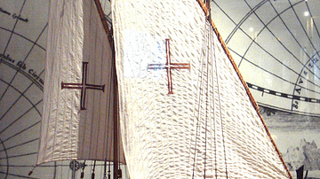 Portuguese Caravel with Lateen Sails