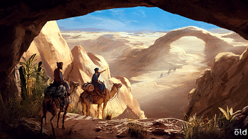 Camel Riders in the Desert