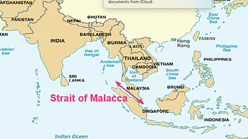 Map of the Strait of Malacca