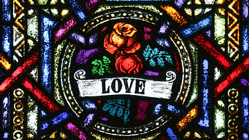 Stained Glass Window of a Christian Church
