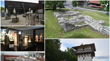 Map of the Limes in Rhineland-Palatinate, Germany (Illustration ...