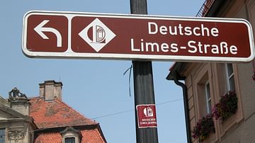 Signpost of the German Limes Road
