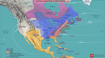 European Colonization of North America c.1750