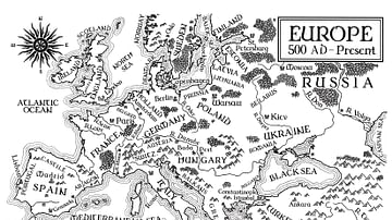 An Illustrated Map of Medieval and Early Modern Europe (From the Novel 