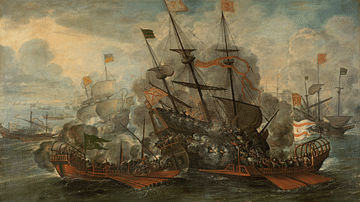 Spanish Galleon Under Attack