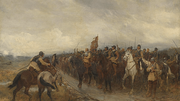 Oliver Cromwell at the Battle of Dunbar