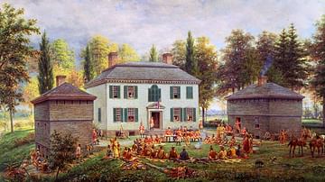 Sir William Johnson Presenting Medals to Chiefs of the Six Nations at Johnstown, N.Y., 1772