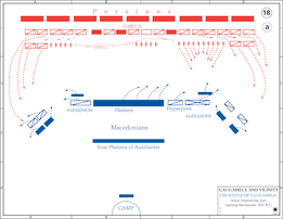 Map of the Battle of Gaugamela - Setup