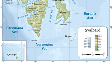 Topographic map of Svalbard