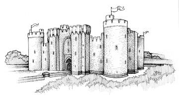 Western European Medieval castle (From the Novel 