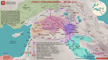 Carte de l'Assyrie à l'époque Médio-Assyrienne