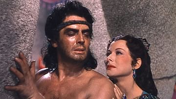 Hedy Lamarr and Victor Mature as Samson and Delilah