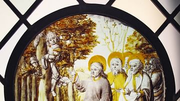 Roundel with Christ and Zacchaeus