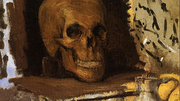 Skull and Jug by Cézanne