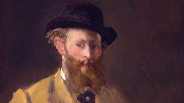 Self-portrait with a Palette by Manet