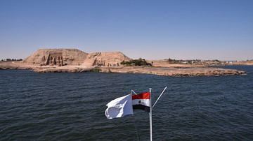 View of Abu Simbel from Lake Nasser