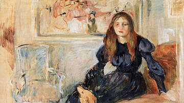 Julie Manet and her Greyhound Laerte by Morisot