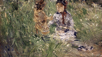 Julie with Pasie in the Garden at Bougival by Morisot