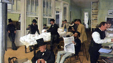 The Cotton Market, New Orleans by Degas