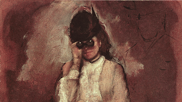 Woman with Binoculars by Degas