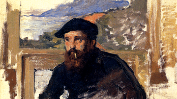 Self-portrait in his Atelier by Monet