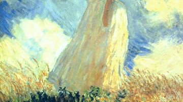Woman with Parasol by Monet