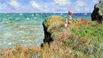 Cliff Walk at Pourville by Monet